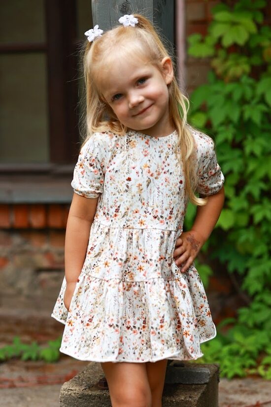 Kokvilnas trikotāžas kleita bērnam