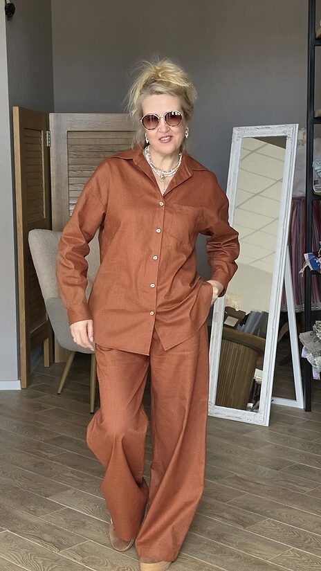 Brūns lina krekls