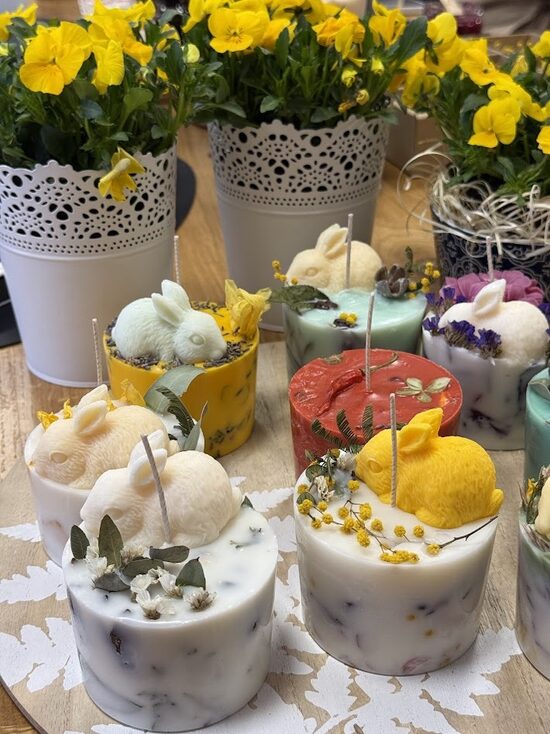 Sojas vaska sveču liešanas darbnīca 3. aprīlī