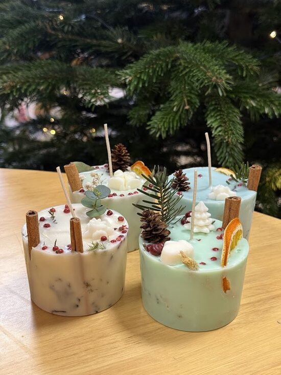 Sveču liešanas darbnīca 22.decembrī